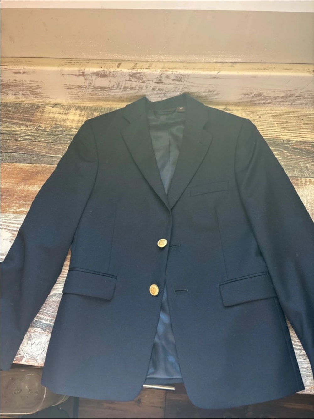 Michael Kors Navy Blazer with Gold-Tone Buttons